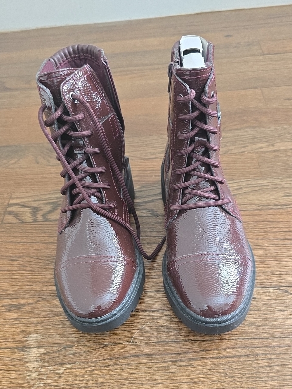 Clarks Burgundy Suede-Lined Slip-On with Branded Insole
